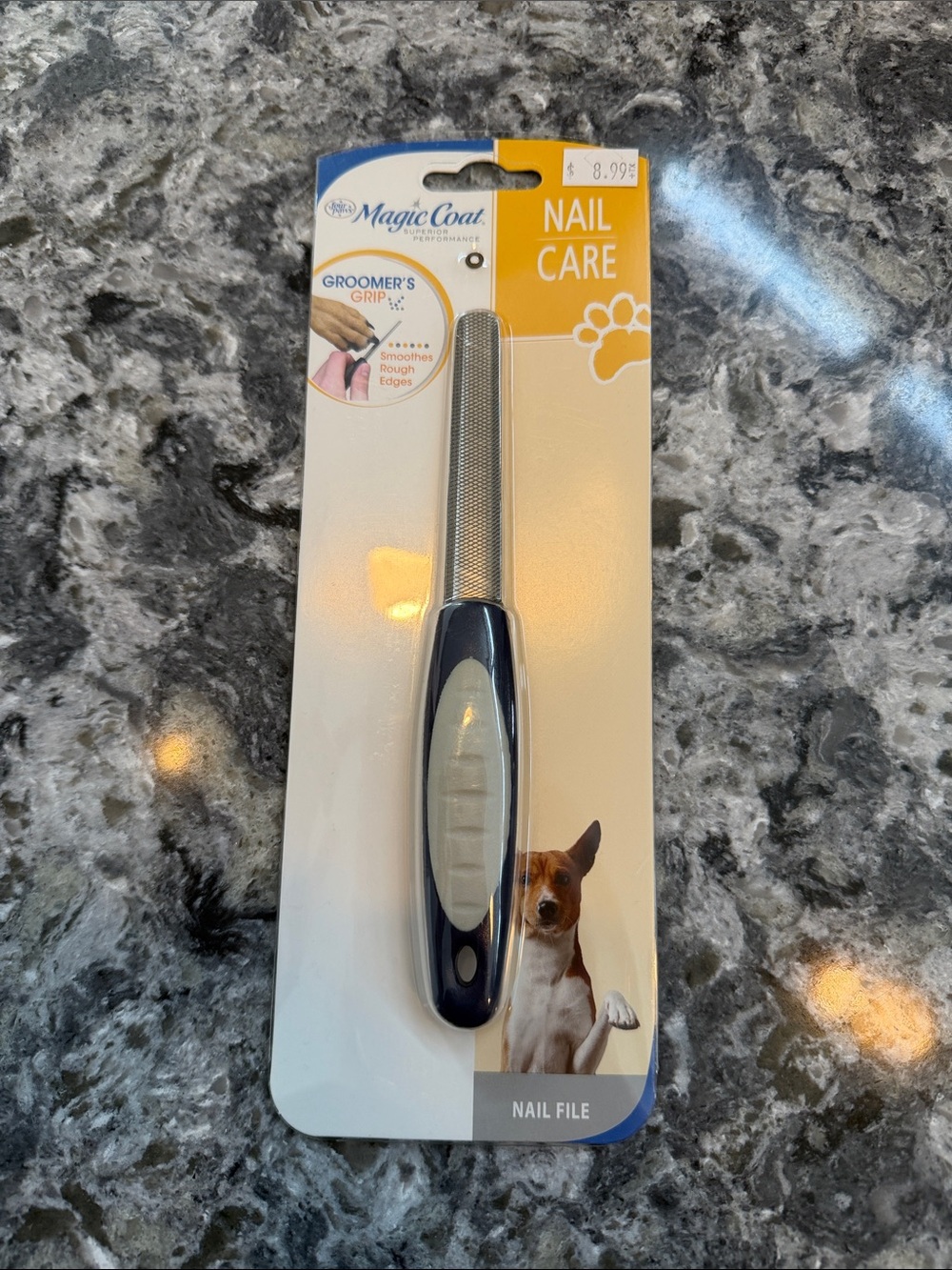 Blue and White Pet Nail File - Groomer's Grip